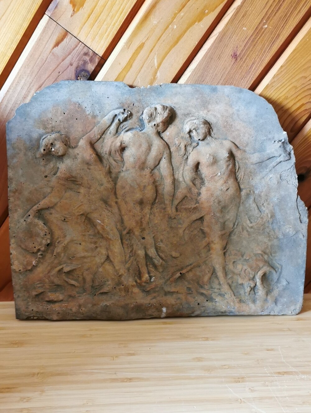 Vintage Neoclassical Bas Relief Plaque Greek Roman Classical Wall Art